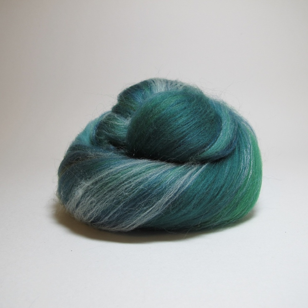 Garden Party Merino Wool Tencel Blend Batts for Spinning, Weaving, Felting - Picture 3 of 5